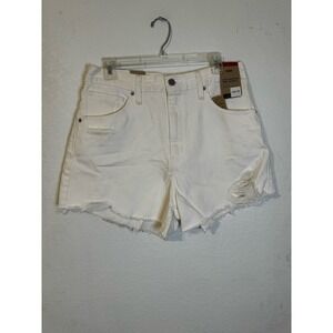 Levi's Women's High Waisted Mom Shorts White Size 31